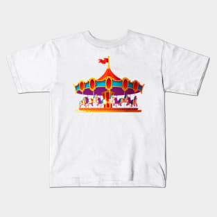 Carousel Merry Go Round Pony Horse Kids T-Shirt